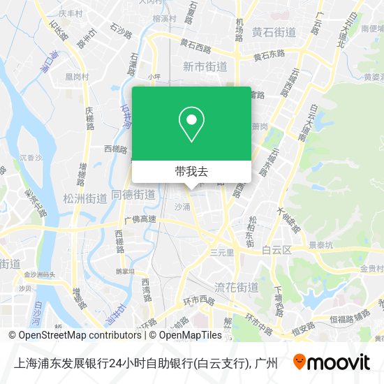 上海浦东发展银行24小时自助银行(白云支行)地图
