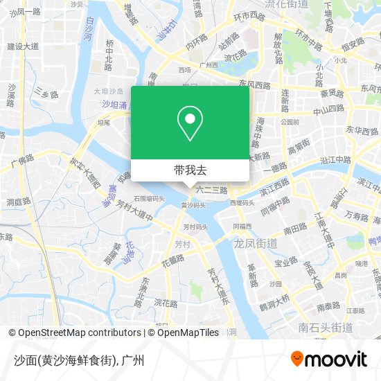 沙面(黄沙海鲜食街)地图