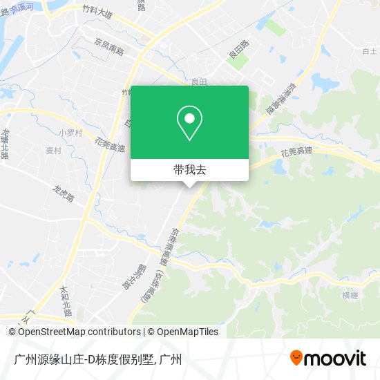 广州源缘山庄-D栋度假别墅地图