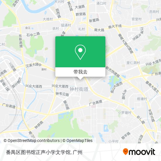 番禺区图书馆正声小学文学馆地图