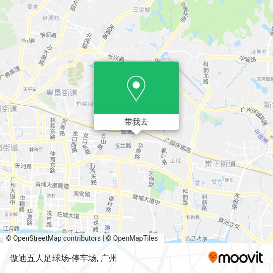 傲迪五人足球场-停车场地图