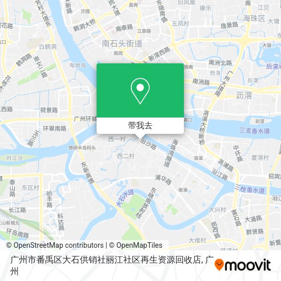 广州市番禹区大石供销社丽江社区再生资源回收店地图
