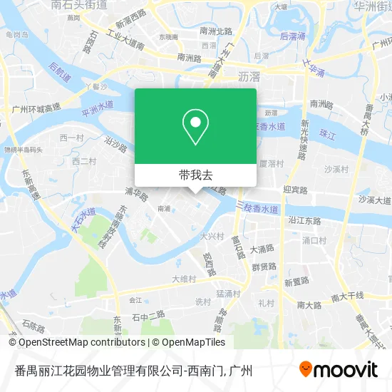 番禺丽江花园物业管理有限公司-西南门地图