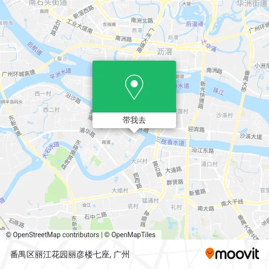 番禺区丽江花园丽彦楼七座地图