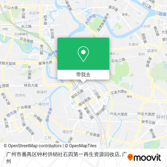 广州市番禺区钟村供销社石四第一再生资源回收店地图