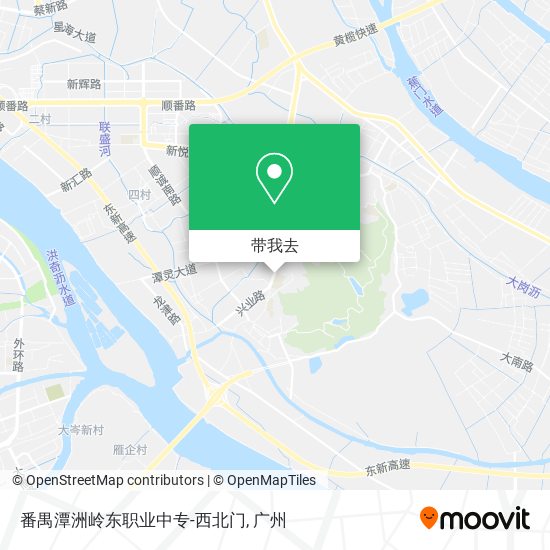 番禺潭洲岭东职业中专-西北门地图