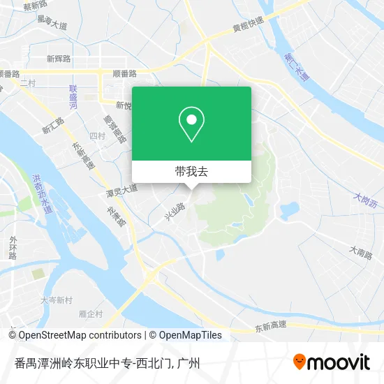 番禺潭洲岭东职业中专-西北门地图