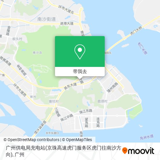 广州供电局充电站(京珠高速虎门服务区虎门往南沙方向)地图