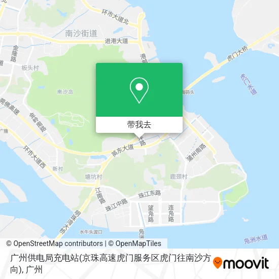 广州供电局充电站(京珠高速虎门服务区虎门往南沙方向)地图