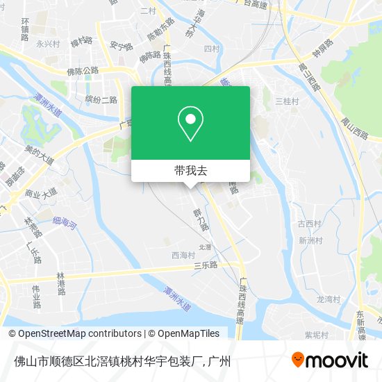 佛山市顺德区北滘镇桃村华宇包装厂地图