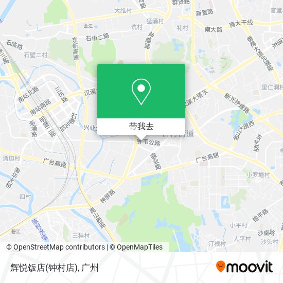 辉悦饭店(钟村店)地图