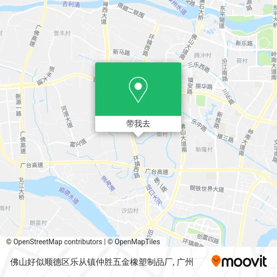 佛山好似顺德区乐从镇仲胜五金橡塑制品厂地图