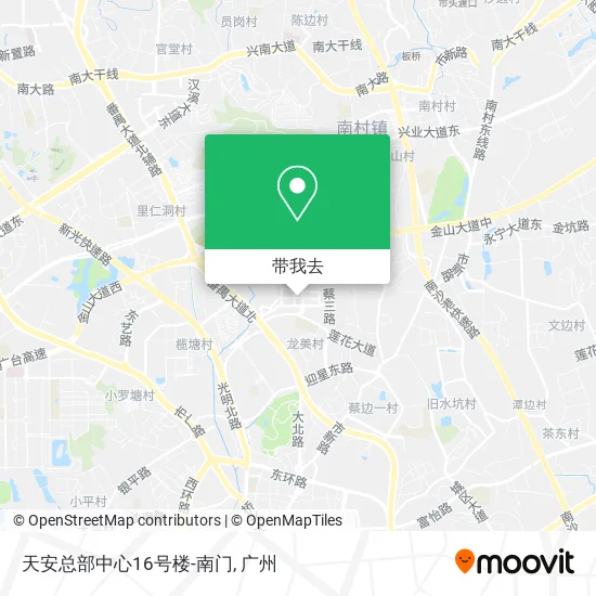 天安总部中心16号楼-南门地图