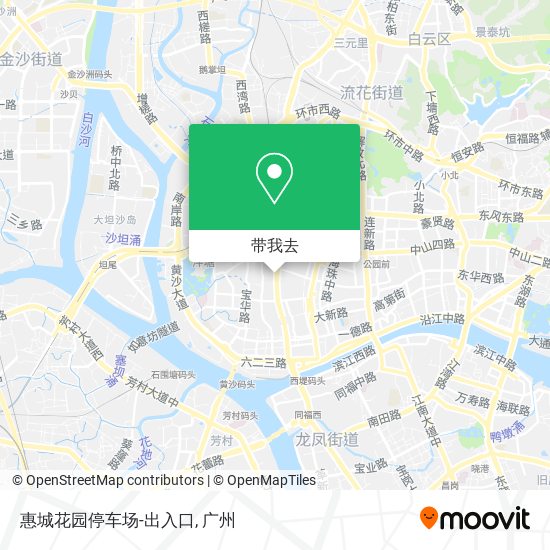 惠城花园停车场-出入口地图