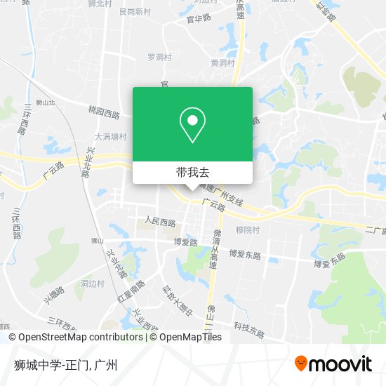 狮城中学-正门地图