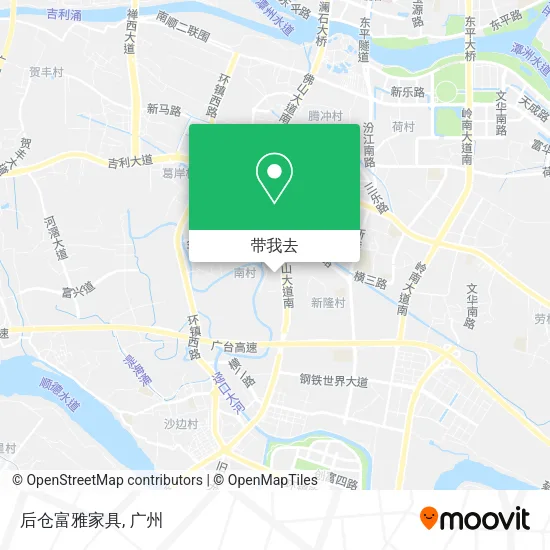 后仓富雅家具地图