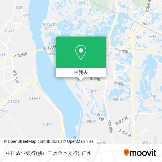 中国农业银行(佛山三水金本支行)地图