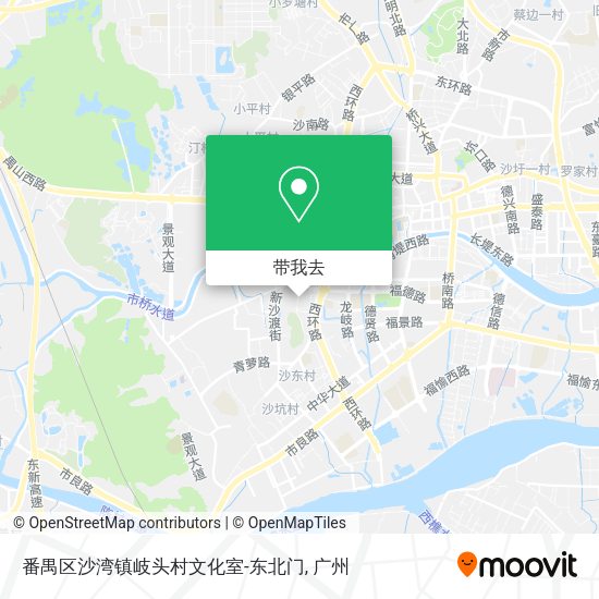 番禺区沙湾镇岐头村文化室-东北门地图