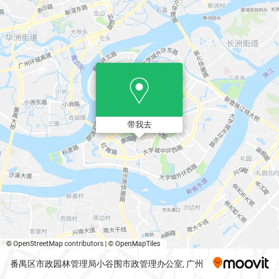 番禺区市政园林管理局小谷围市政管理办公室地图