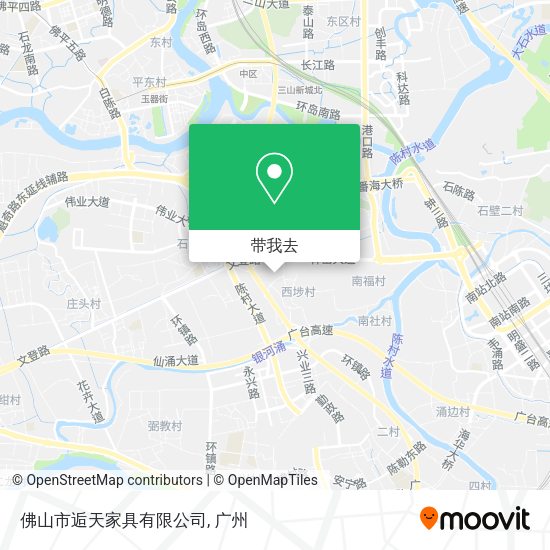 佛山市逅天家具有限公司地图