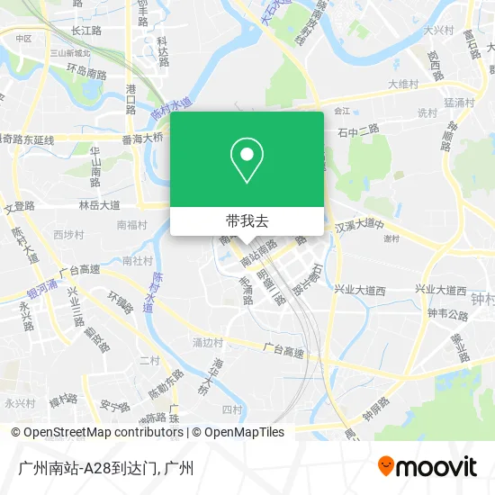 广州南站-A28到达门地图