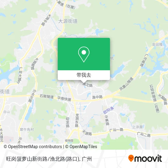 旺岗菠萝山新街路/渔北路(路口)地图