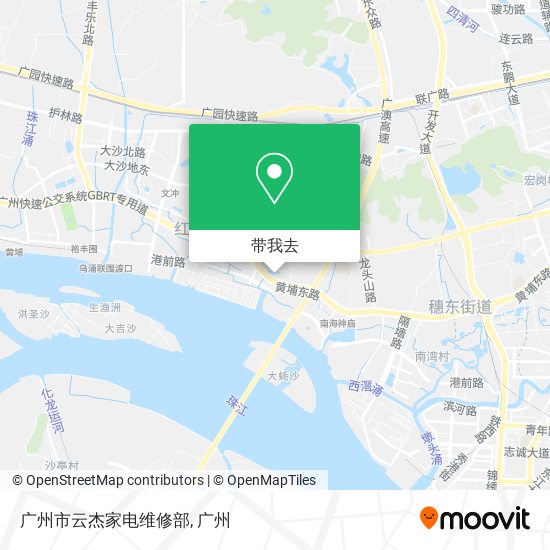 广州市云杰家电维修部地图