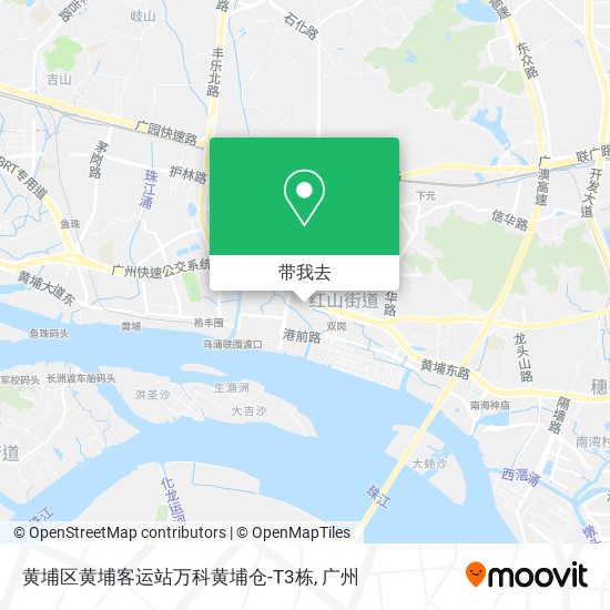黄埔区黄埔客运站万科黄埔仓-T3栋地图