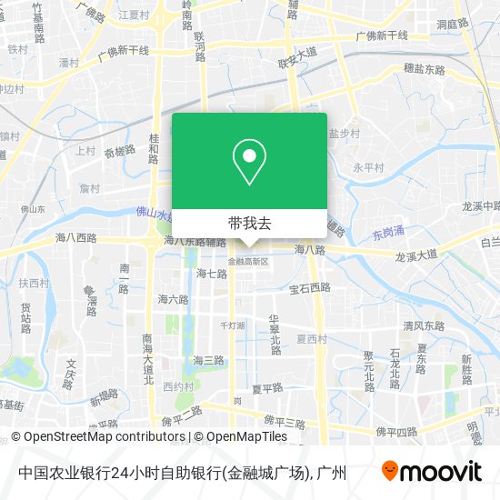 中国农业银行24小时自助银行(金融城广场)地图