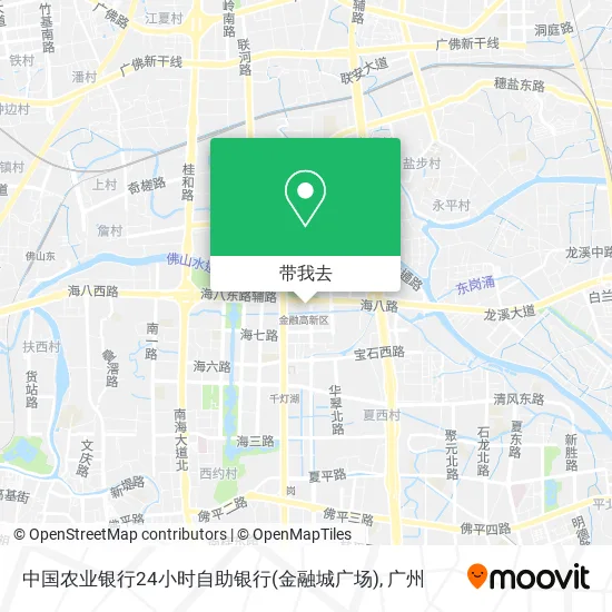 中国农业银行24小时自助银行(金融城广场)地图