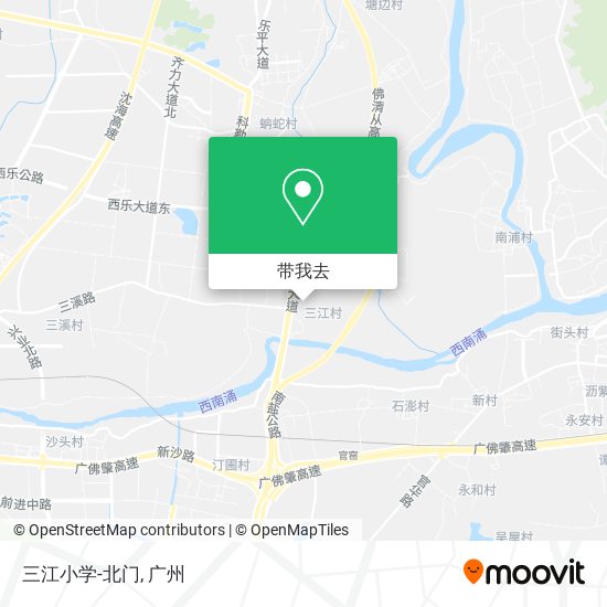 三江小学-北门地图