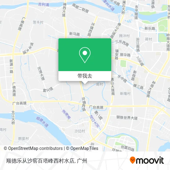 顺德乐从沙窖百塔峰西村水店地图