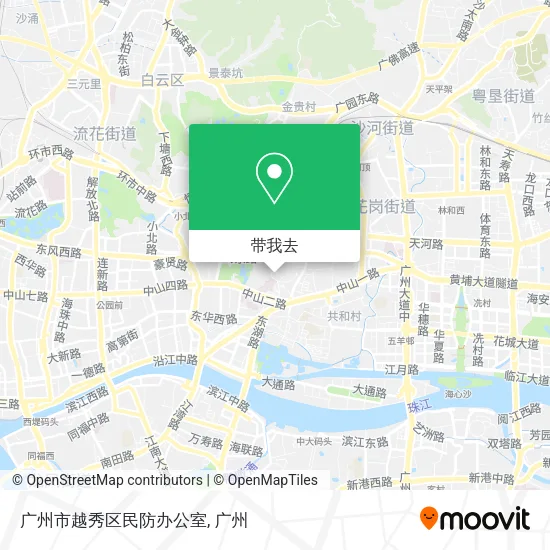 广州市越秀区民防办公室地图