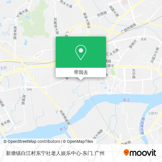 新塘镇白江村东宁社老人娱乐中心-东门地图