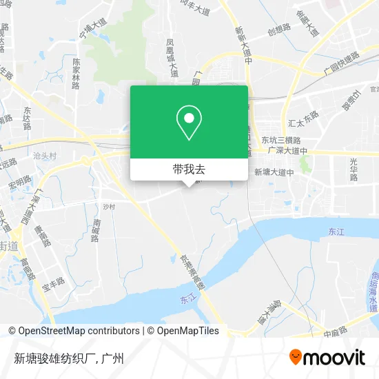 新塘骏雄纺织厂地图