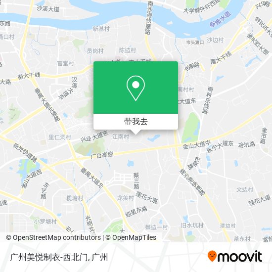 广州美悦制衣-西北门地图