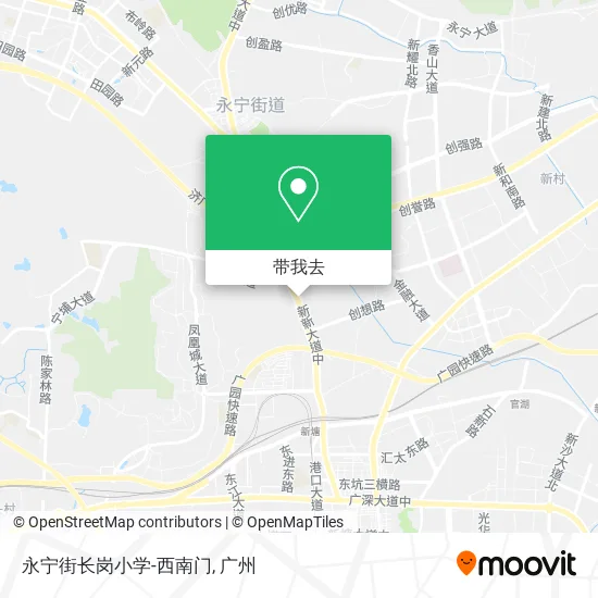永宁街长岗小学-西南门地图