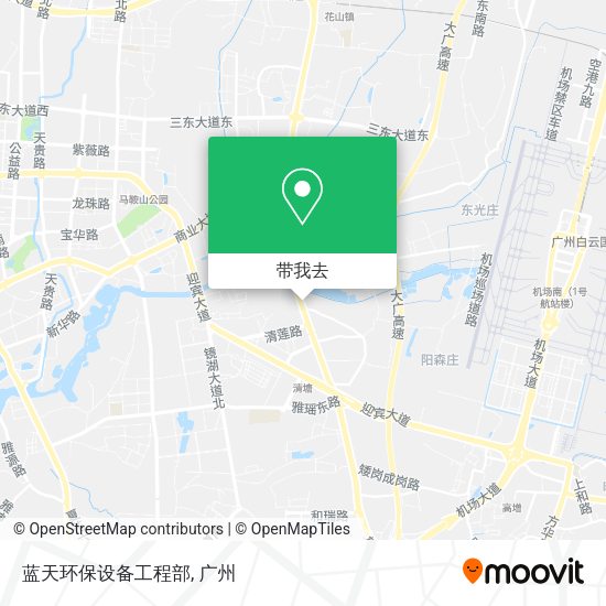蓝天环保设备工程部地图