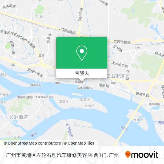 广州市黄埔区左轮右理汽车维修美容店-西1门地图