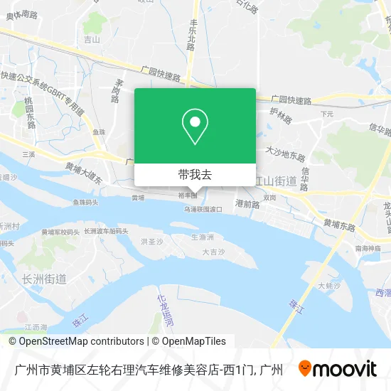 广州市黄埔区左轮右理汽车维修美容店-西1门地图