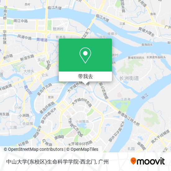 中山大学(东校区)生命科学学院-西北门地图