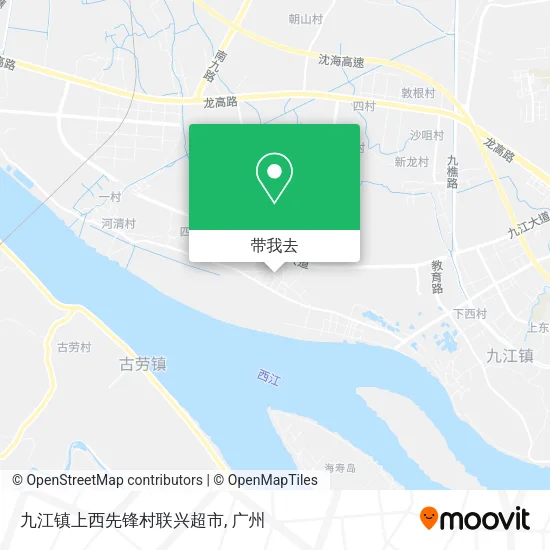 九江镇上西先锋村联兴超市地图