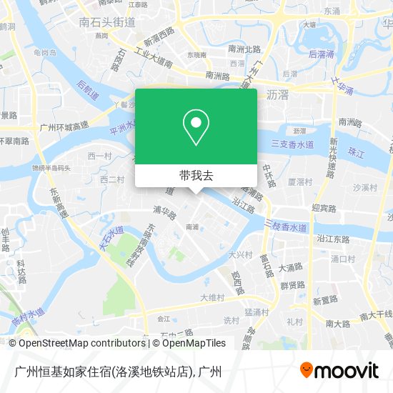 广州恒基如家住宿(洛溪地铁站店)地图