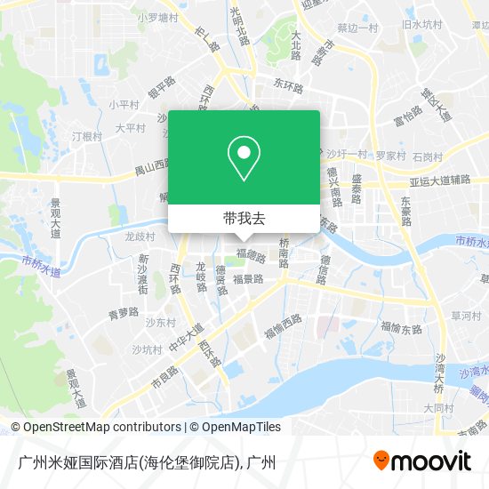 广州米娅国际酒店(海伦堡御院店)地图