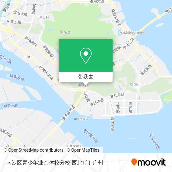 南沙区青少年业余体校分校-西北1门地图