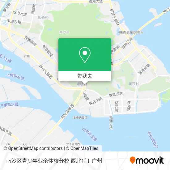 南沙区青少年业余体校分校-西北1门地图