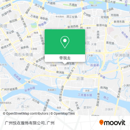 广州悦在服饰有限公司地图