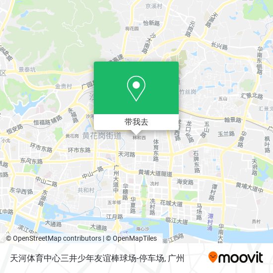 天河体育中心三井少年友谊棒球场-停车场地图