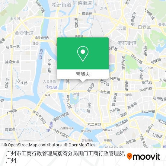 广州市工商行政管理局荔湾分局周门工商行政管理所地图