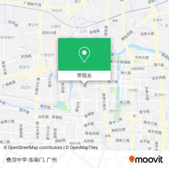 叠滘中学-东南门地图